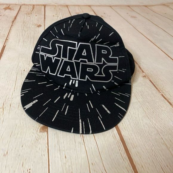 Star Wars Hyperspace Black and Silver Adjustable Snapback Baseball Hat - Picture 1 of 5